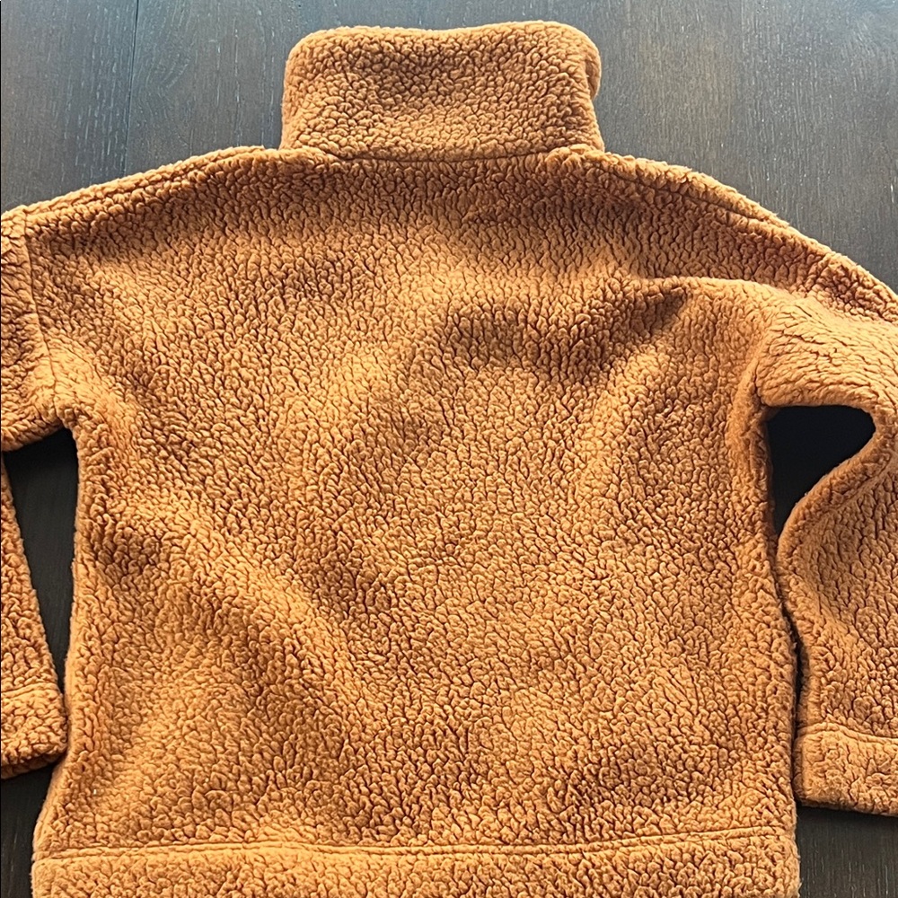 J. Crew Rust Sherpa Snap-Placket Pullover - image 5